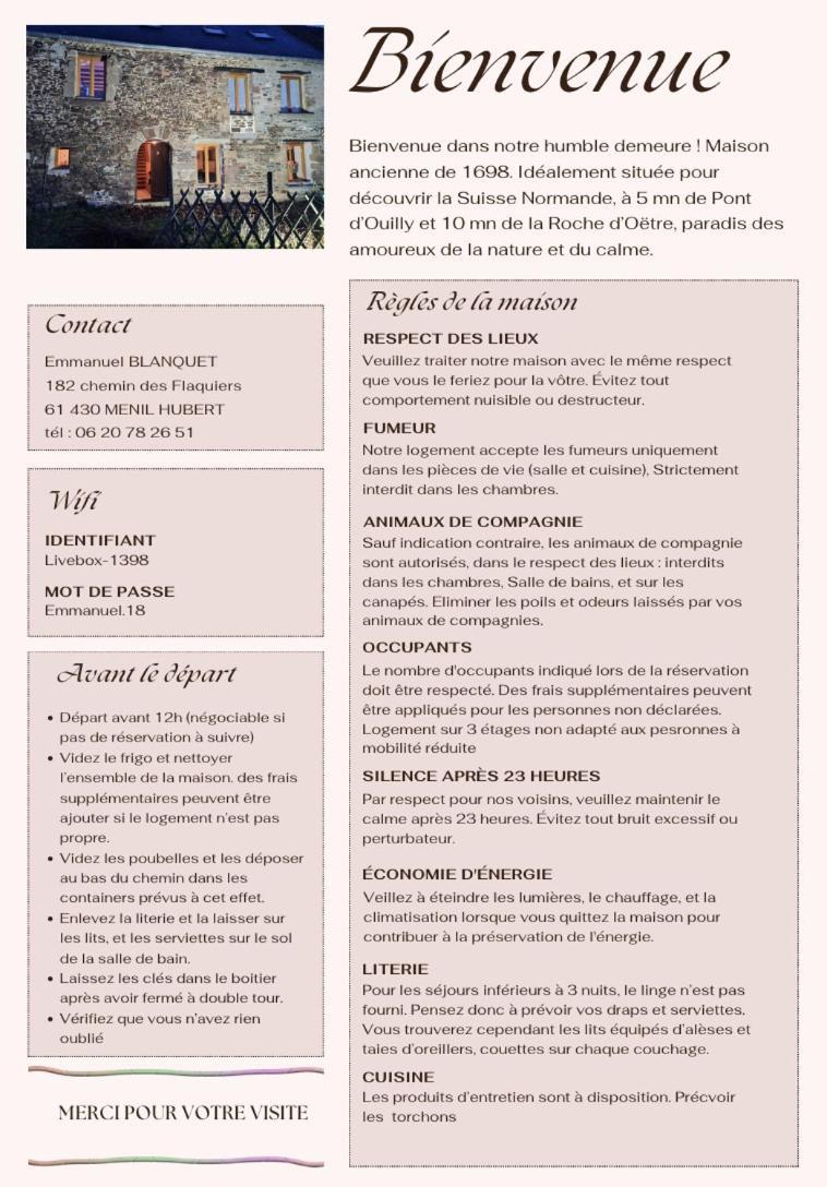 Gite De Campagne Tres Calme Menil-Hubert-sur-Orne Exterior foto